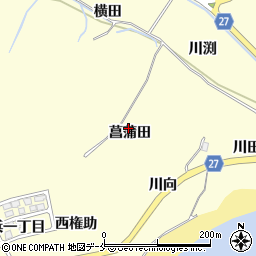 宮城県東松島市宮戸菖蒲田周辺の地図