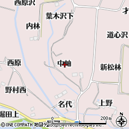 宮城県仙台市泉区野村中岫周辺の地図