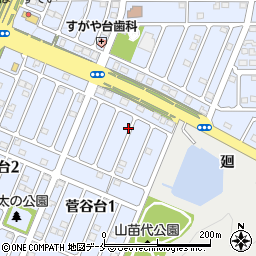 菅谷台1丁目 第4駐車場周辺の地図