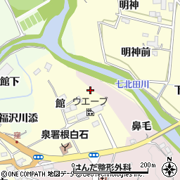 宮城県仙台市泉区小角館周辺の地図