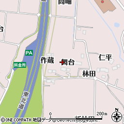 宮城県仙台市泉区野村舞台周辺の地図