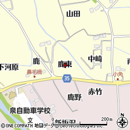 宮城県仙台市泉区小角鹿東周辺の地図