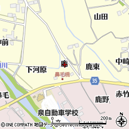 宮城県仙台市泉区小角鹿周辺の地図