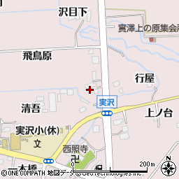 宮城県仙台市泉区実沢（行屋）周辺の地図
