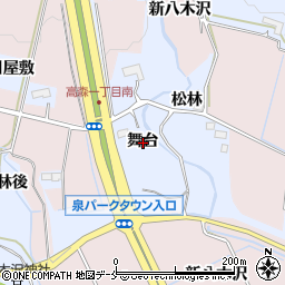 宮城県仙台市泉区上谷刈舞台周辺の地図