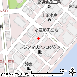 東海澱粉株式会社　塩釜営業所周辺の地図