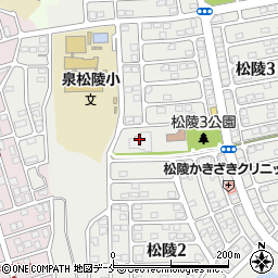 仙台市役所　泉区コミュニティ・センター泉松陵コミュニティ・センター周辺の地図