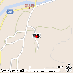 新潟県村上市高根周辺の地図