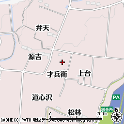 宮城県仙台市泉区野村才兵衛周辺の地図