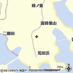 宮城県東松島市宮戸露蜂巣山周辺の地図