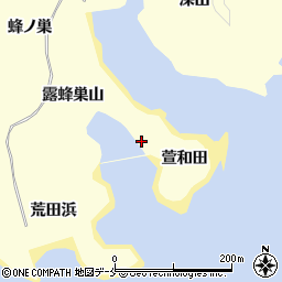 宮城県東松島市宮戸萱和田周辺の地図