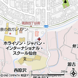 宮城県仙台市泉区野村高森周辺の地図