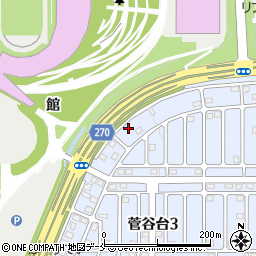 利府町菅谷台3丁目 第6駐車場周辺の地図