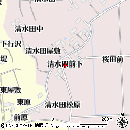 宮城県仙台市泉区実沢清水田前下周辺の地図