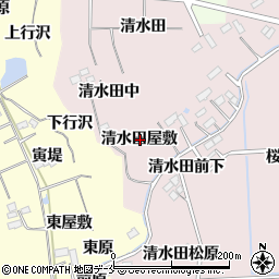 宮城県仙台市泉区実沢清水田屋敷周辺の地図