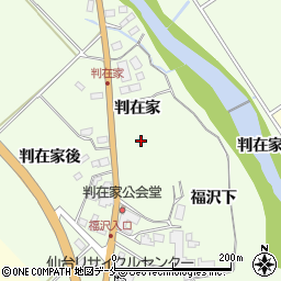 宮城県仙台市泉区根白石判在家周辺の地図