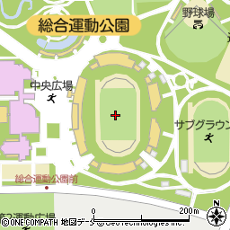 ＮＤソフトスタジアム山形（山形県総合運動公園陸上競技場）周辺の地図