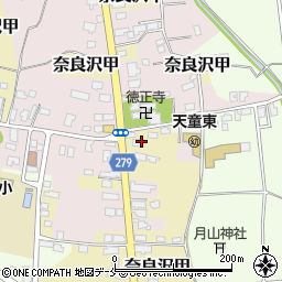 山形県天童市奈良沢甲周辺の地図
