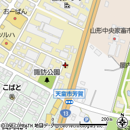ローソン天童長岡店周辺の地図