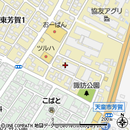 山形県天童市東芳賀2丁目3周辺の地図