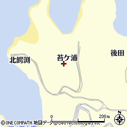 宮城県東松島市宮戸苔ケ浦周辺の地図