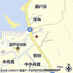 宮城県東松島市宮戸柳ノ浜周辺の地図