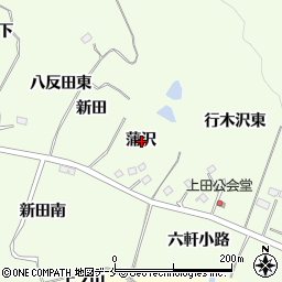 宮城県仙台市泉区根白石蒲沢周辺の地図