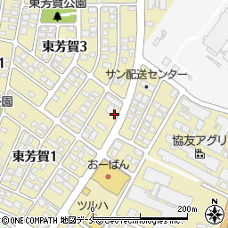 山形県天童市東芳賀周辺の地図