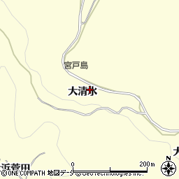 宮城県東松島市宮戸大清水周辺の地図