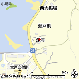 宮城県東松島市宮戸深海周辺の地図