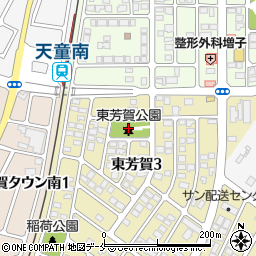 山形県天童市東芳賀3丁目6周辺の地図