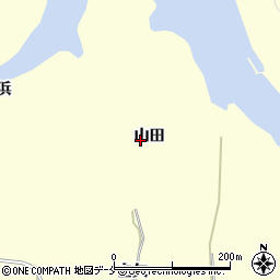 宮城県東松島市宮戸（山田）周辺の地図
