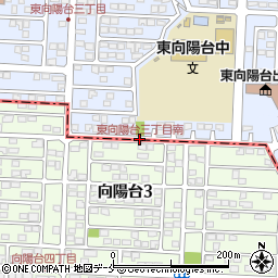 東向陽台三丁目南周辺の地図