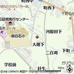 宮城県仙台市泉区根白石大堰下周辺の地図