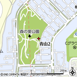 森の里公園トイレ周辺の地図