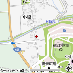 山形県東村山郡中山町小塩75-2周辺の地図