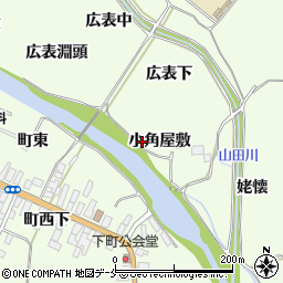 宮城県仙台市泉区根白石（小角屋敷）周辺の地図