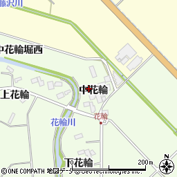 宮城県仙台市泉区根白石中花輪周辺の地図