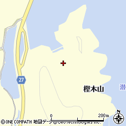 宮城県東松島市宮戸樫木山周辺の地図