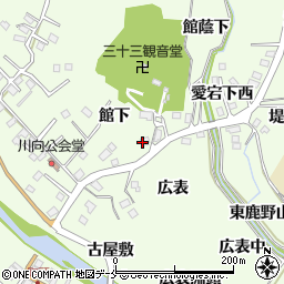 宮城県仙台市泉区根白石館下周辺の地図