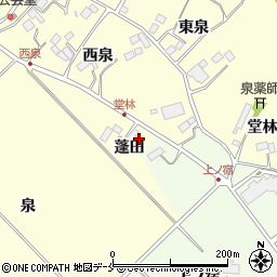 宮城県仙台市泉区福岡（蓬田）周辺の地図