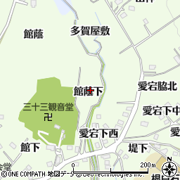 宮城県仙台市泉区根白石館蔭下周辺の地図