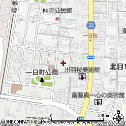 山形県天童市一日町1丁目7周辺の地図