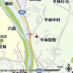 宮城県仙台市泉区根白石平林屋敷周辺の地図
