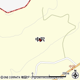 山形県西村山郡朝日町中沢周辺の地図