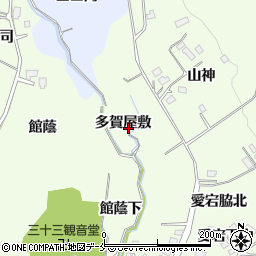 宮城県仙台市泉区根白石多賀屋敷周辺の地図