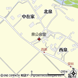 泉公会堂周辺の地図
