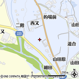 宮城県仙台市泉区朴沢西又周辺の地図