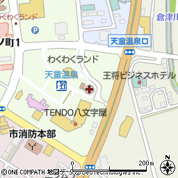 道の駅　天童温泉周辺の地図