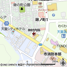 神村内科医院周辺の地図